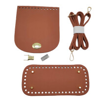 SXYYDSG Leather Backpack Making Set Leather Purse Making Kit Shoulder Bag Making Set with Bag Bottoms & Bag Strap & Bag Flap Cover & Lock for DIY Bag
