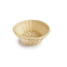 IBILI - Bread Bin Polyratan Herringbone Gold Round.25X8.5cm