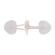 niumanery 6 Pairs Ox Horn Leather Toggle Closure Buttons Coat Jacket Duffle Shawl Clothes Sewing DIY Apparel Crafts White