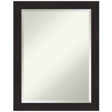 Amanti Art Bathroom Mirror, Furniture Espresso Narrow Wall Mirror for use as Bathroom Vanity Mirror Over Sink (27.5 x 21.5 in.) Beveled Mirror, Brown