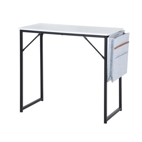 Well Home Desk with Document Holder in Off-White H.74 cm