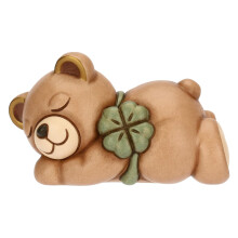 THUN Teddy with Four Leaf Clover, Small, Ceramic, Collection Other New 2025, 10 x 5.5 x 6 cm