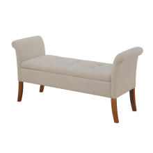 Convenience Concepts Designs4Comfort Garbo Upholstered Storage Bench 51.25" - Contemporary Storage Ottoman Bench for Living Room, Dining Room, Office