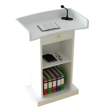 MIQXUAN Lectern Podium Stand Podium Stand Modern Lectern Floor Standing Podiums With Open Storage Pulpits For Churches Teacher Podiums Wooden Portabl