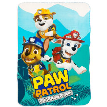 Paw Patrol Chase, Rocky, Rubble and Marshall Lightweight Throw Blanket Green