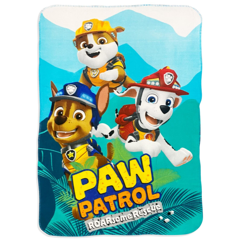Paw Patrol Chase, Rocky, Rubble And Marshall Lightweight Throw Blanket Green