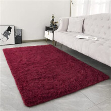 SAMCRY Fluffy Shag Fur RugPlush Throw Rug Living Room Carpet Indoor Home Floor Carpet Rugs-burgundy,100cm x 160cm