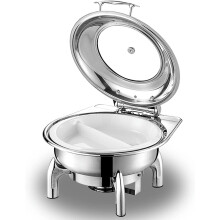 QWAXTRIW Food Warmer Electric Buffet Server Buffet Server and Heater - Food Heater for Catering Events, Buffet Set, Stainless Steel Catering Food Hea