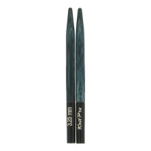 KnitPro Spec. Interc. Needle Tips Wood Indigo 3.25mm - 1pc