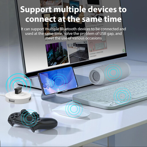 PC Wireless USB Adapter  USB 5.3 Wireless Connector, Audio Receiver Transmitter, USB Receiver For PC And Laptop 2