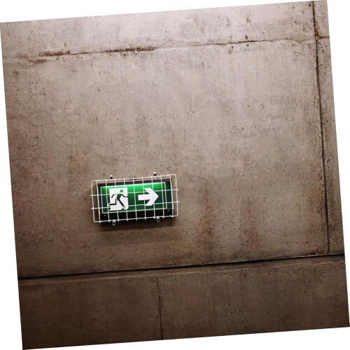Emergency Sign Light Wire Protective Shield for Exit Light, Easy to Install, Standard Kick Design 1