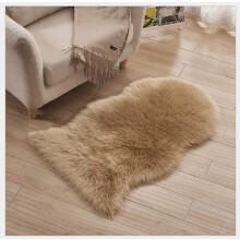Sofa Rug Floor Faux Fur Soft Fluffy Shaggy Carpet Mat Khaki 60 X 110 CM Size For Living Room And Bedroom