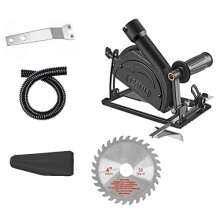 Black Angle Grinder Dust Cover Base Stand Adjustable 045 Degree Hood Dustproof Cutting Shield Includes 5 Saw Blades