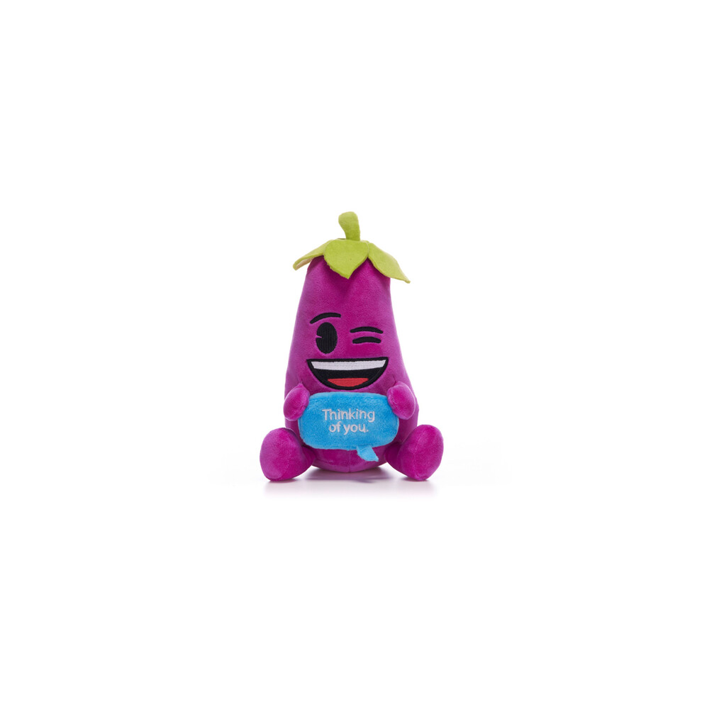 Posh Paws 7” / 18Cm Aubergine Emoji Soft Toy - Plush Soft Toy