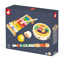 Set Musicale Gioia - 4 Strumenti Musicali per Bambini - Giocattoli di Imitazione e di Sviluppo Musicale - Gioco in Legno FSC - Da 18 Mesi