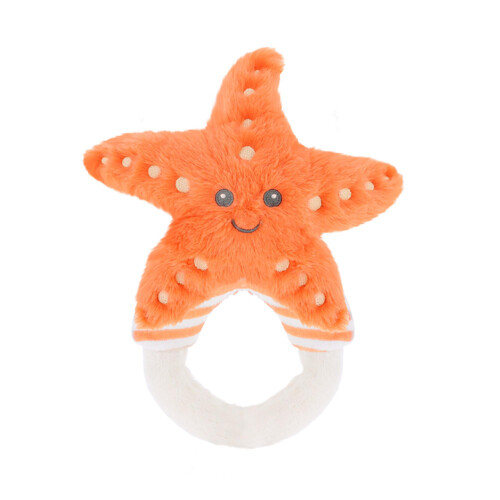 Keel 14cm Keeleco Baby Squish Starfish Ring Rattle - Plush Soft Toy