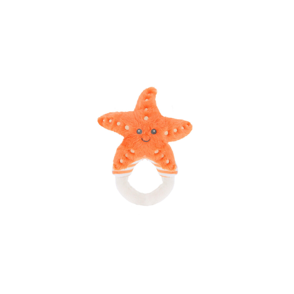 Keel 14Cm Keeleco Baby Squish Starfish Ring Rattle - Plush Soft Toy