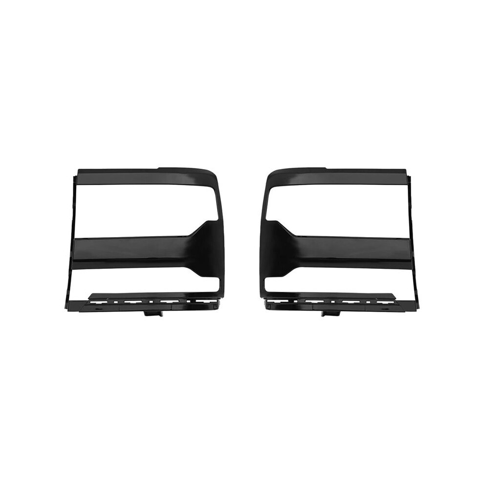 For Chevy Silverado 1500 2016-2018 1Pair Headlight Trim Bezel Cover Bracke Black 6132025451933