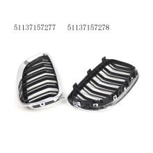 Front Kidney Grill Dual Slat Grille Racing Grill for  3 Series E92 E93 Coupe 2006-2010 Gloss Black+Chrome 51137157277