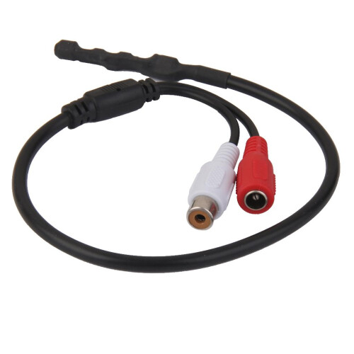 40cm CCTV Camera Mini Microphone Audio/Sound Monitor with RCA 3.5mm Pl