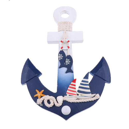 Nautical Anchor Wall Hanging Hook Ship Starfish Decor Coat Hat Door Ra 2