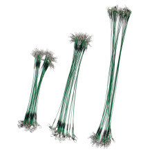 72pcs Fishing Trace Lures Leader Steel Wire Spinner w/ Snap Link Swive