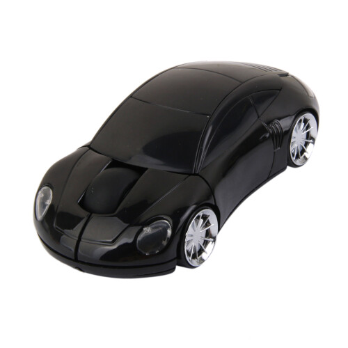 2.4G Wireless Car LED Optical Mouse USB Receiver for PC Laptop -Black
