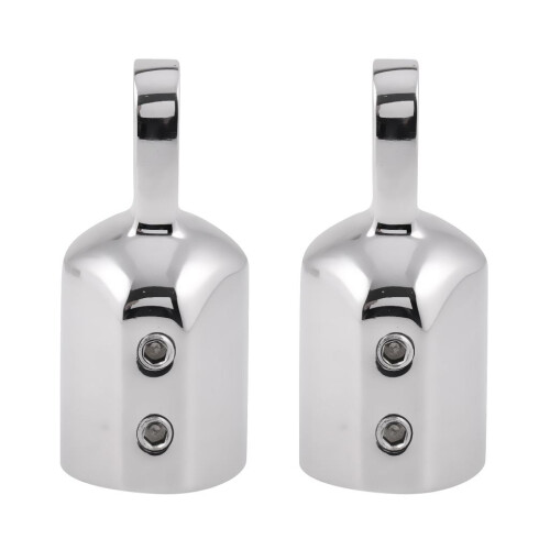 2 Pieces Marine Stainless Steel Eye End Cap Bimini Top Fitting Hardwar 1