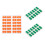 48 Pieces Orange + Green Pinch on Strike Indicators Stick on Float 3