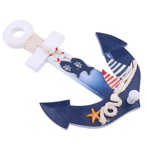 Nautical Anchor Wall Hanging Hook Ship Starfish Decor Coat Hat Door Ra 1