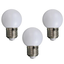 3 Piece E27 1W LED Golf Ball Light Bulb Holiday Globe Lamp 220V -Warm