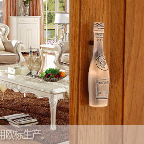 Red Wine Bottle Shaped Cabinet Door Drawer Bin Handle Pull Knob Red br