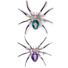 2pcs Rhinestone Spider Clip Pin Brooch Fancy Cosplay Halloween Party J