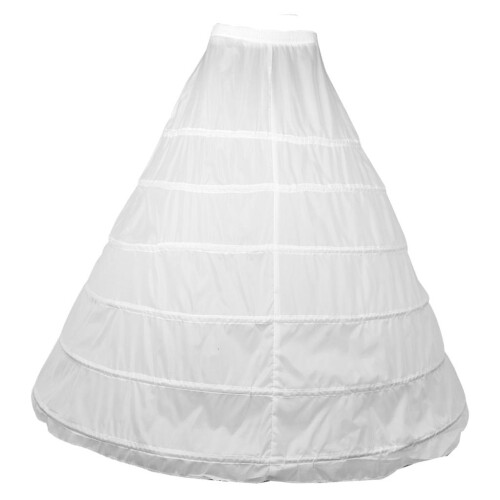 6 Hoop Wedding Ball Gown Bone Crinoline Petticoat