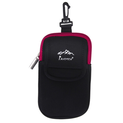 Multifunction Neoprene Camping Hiking Zip Case Pouch Bag Holder w/ Hoo