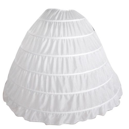 6 Hoop Wedding Ball Gown Bone Crinoline Petticoat 1