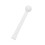 Golf Plastic Practice Ball with Stick for Hit Swing Training Aid White 3