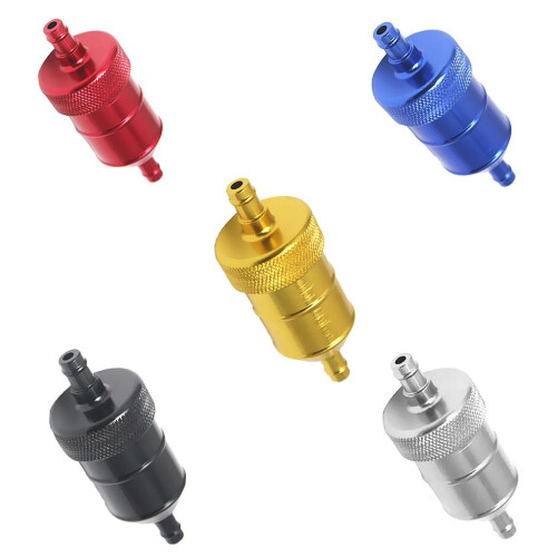 5Pieces 8mm 5/16" Aluminium Inline Fuel Petrol Diesels Filter Universa 1