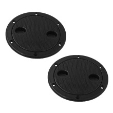 2pcs Marine Boat RV Black 4" Access Hatch Cover Twist Screw Out Deck P