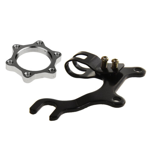 Bike Disc Brake Bracket Frame Adaptor + Threaded Hubs Disc Brake Rotor