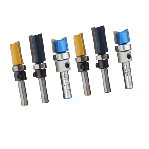 2 Sets 1/4" Shank Trim Router Bit Carbide Tip Wood Cutting Rotary Tool 2