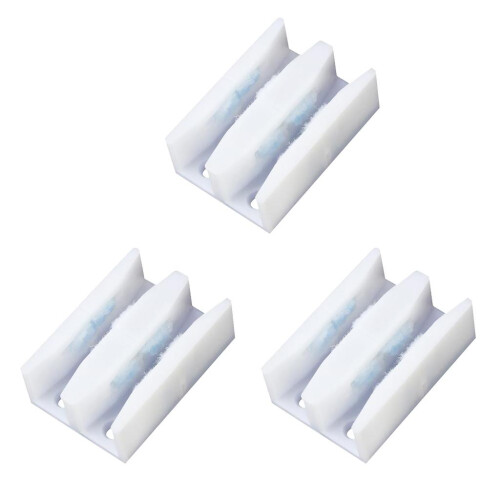 3Pieces  1-4/5 inch Wide Sliding Shower Door Bottom Guide for 6-10mm D