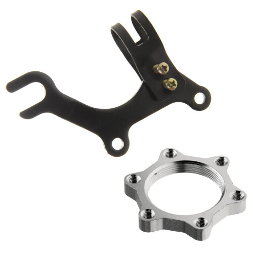 Bike Disc Brake Bracket Frame Adaptor + Threaded Hubs Disc Brake Rotor 1