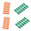48 Pieces Orange + Green Pinch on Strike Indicators Stick on Float 2