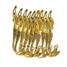 3x10 Pieces Vintage Gold Beading Mermaid Bookmarks with Loop for DIY M