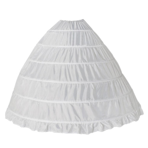 6 Hoop Wedding Ball Gown Bone Crinoline Petticoat 2