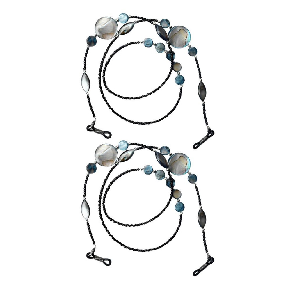 2 Pieces Beaded Eyeglasses Lanyard Rope Chain Sunglasses Strap Retaine