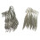 20Pcs Tibetan Silver Beading Mermaid Feather Bookmarks With Loop DIY M 2