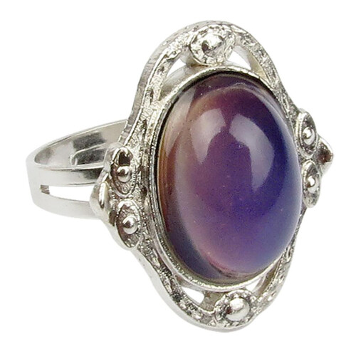 Gypsy Boho Oval Color Change Mood Ring Emotion Feeling Changeable Adju 1