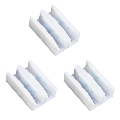 3Pieces  1-4/5 inch Wide Sliding Shower Door Bottom Guide for 6-10mm D 2